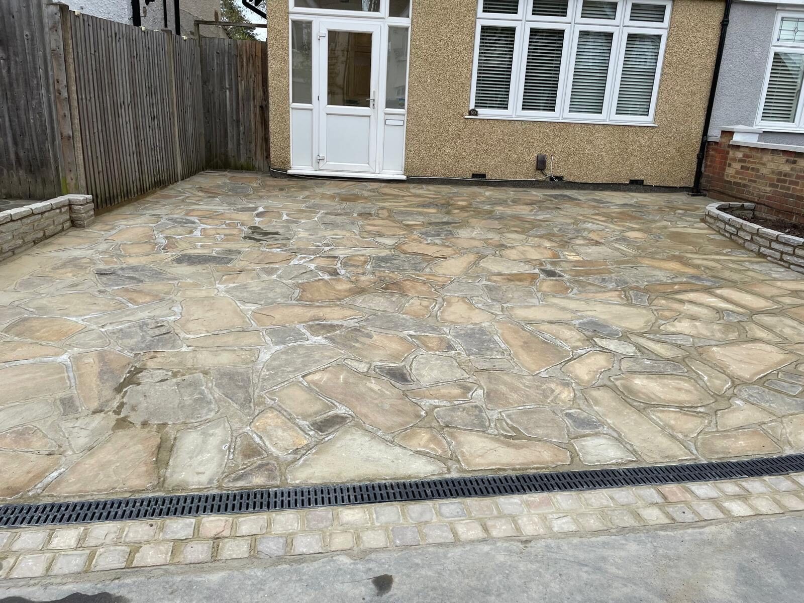 Block paving driveway and house frontage in Surrey
