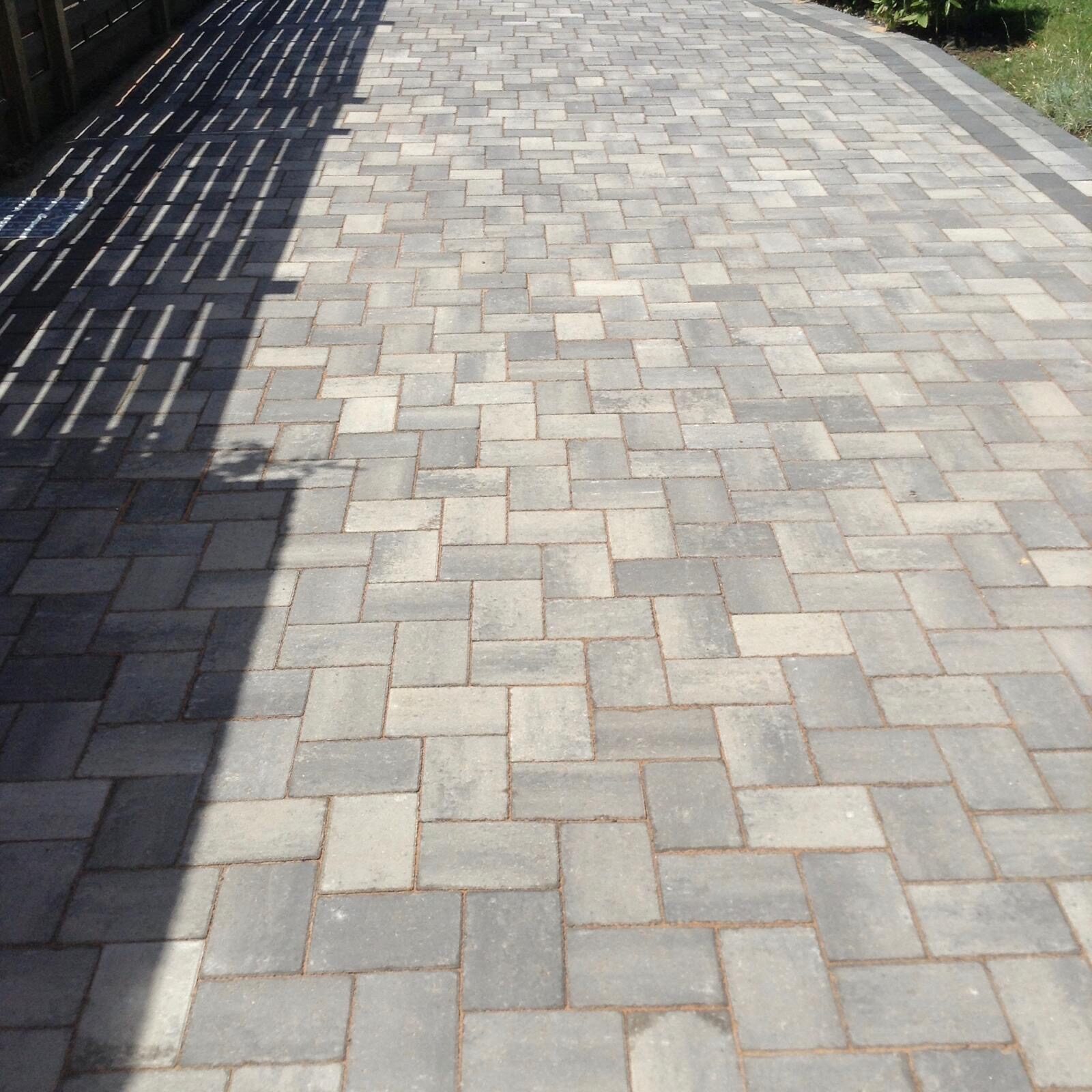 Wide block paving driveway in Surrey