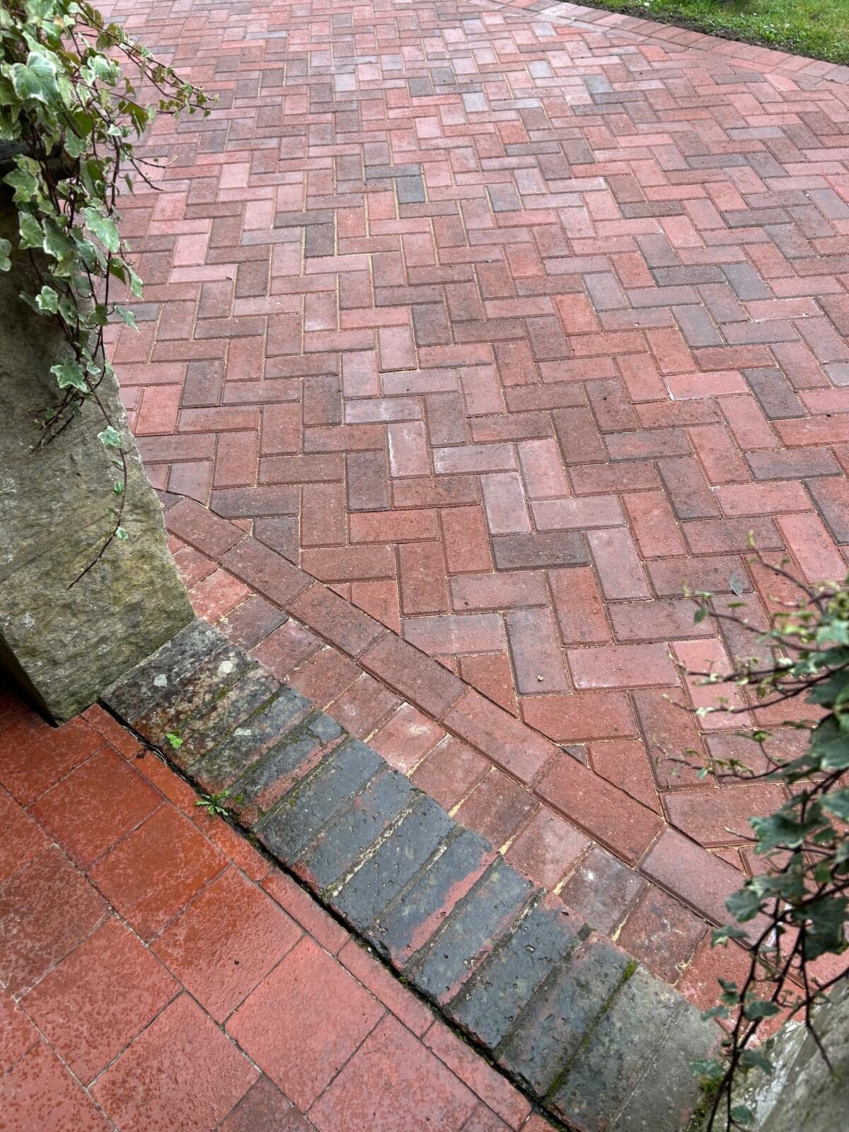 Block paving driveway with planting in Surrey