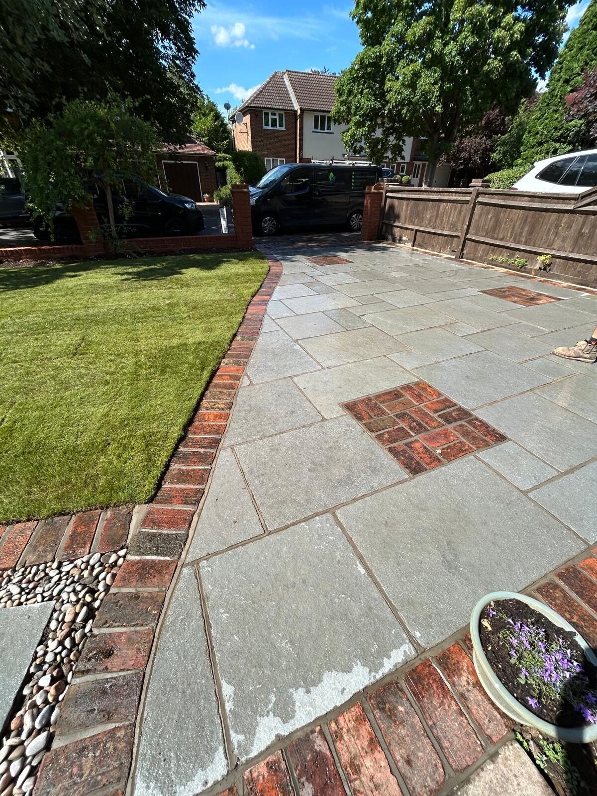 Brindle block paving driveway in Surrey